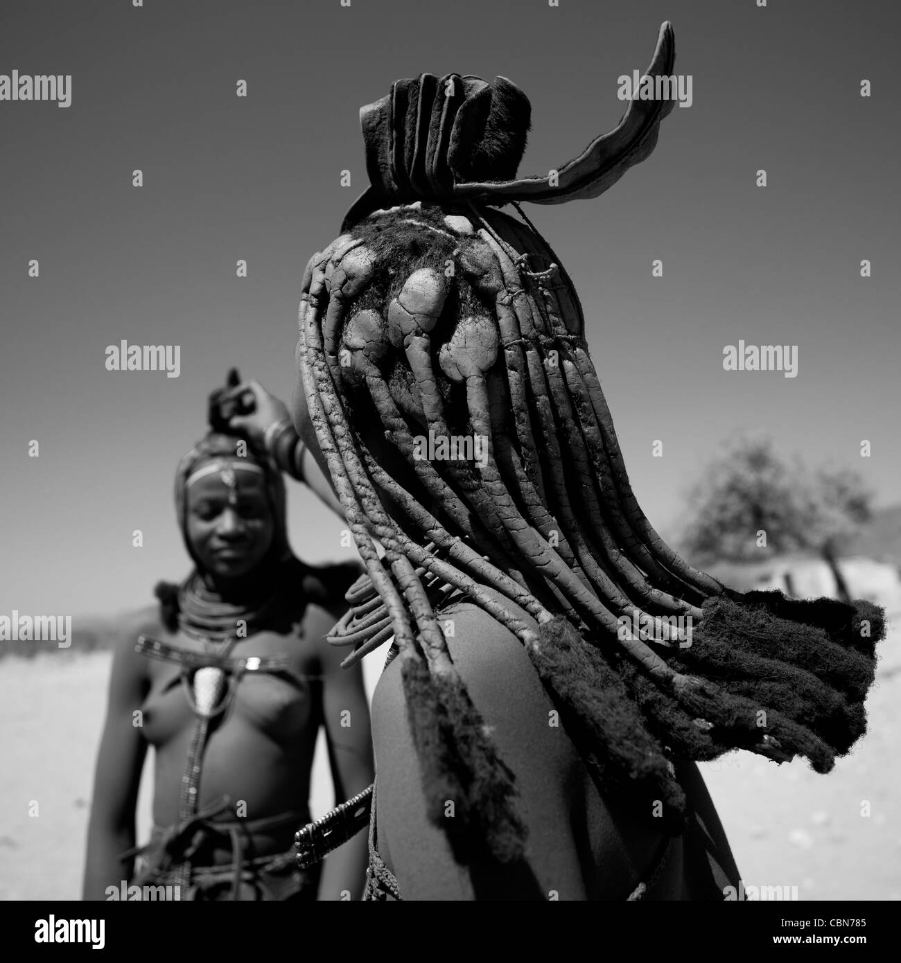 Las mujeres Himba, Angola Foto de stock