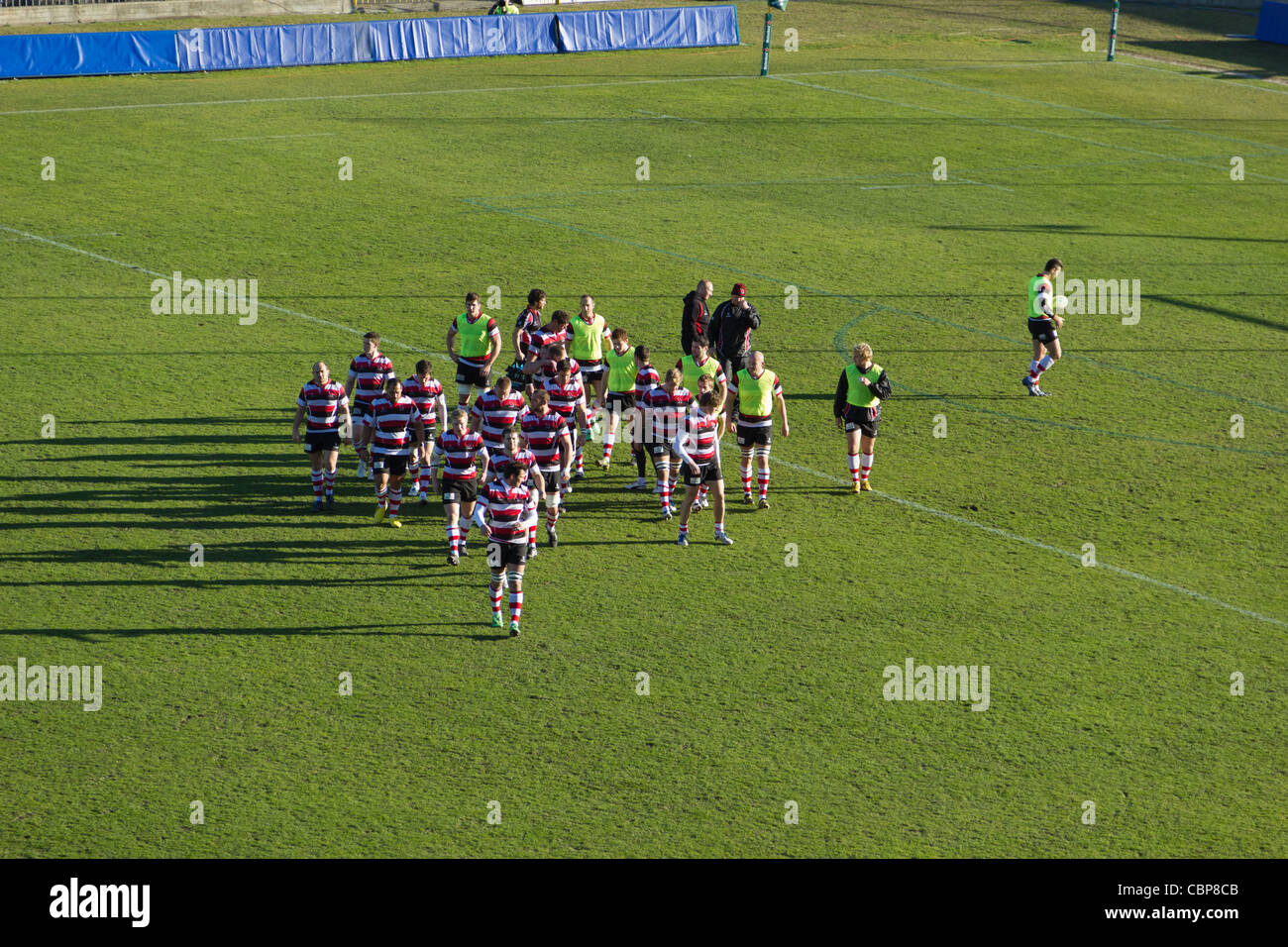 Formación de Rugby (Ulster team - Heineken Cup) Foto de stock