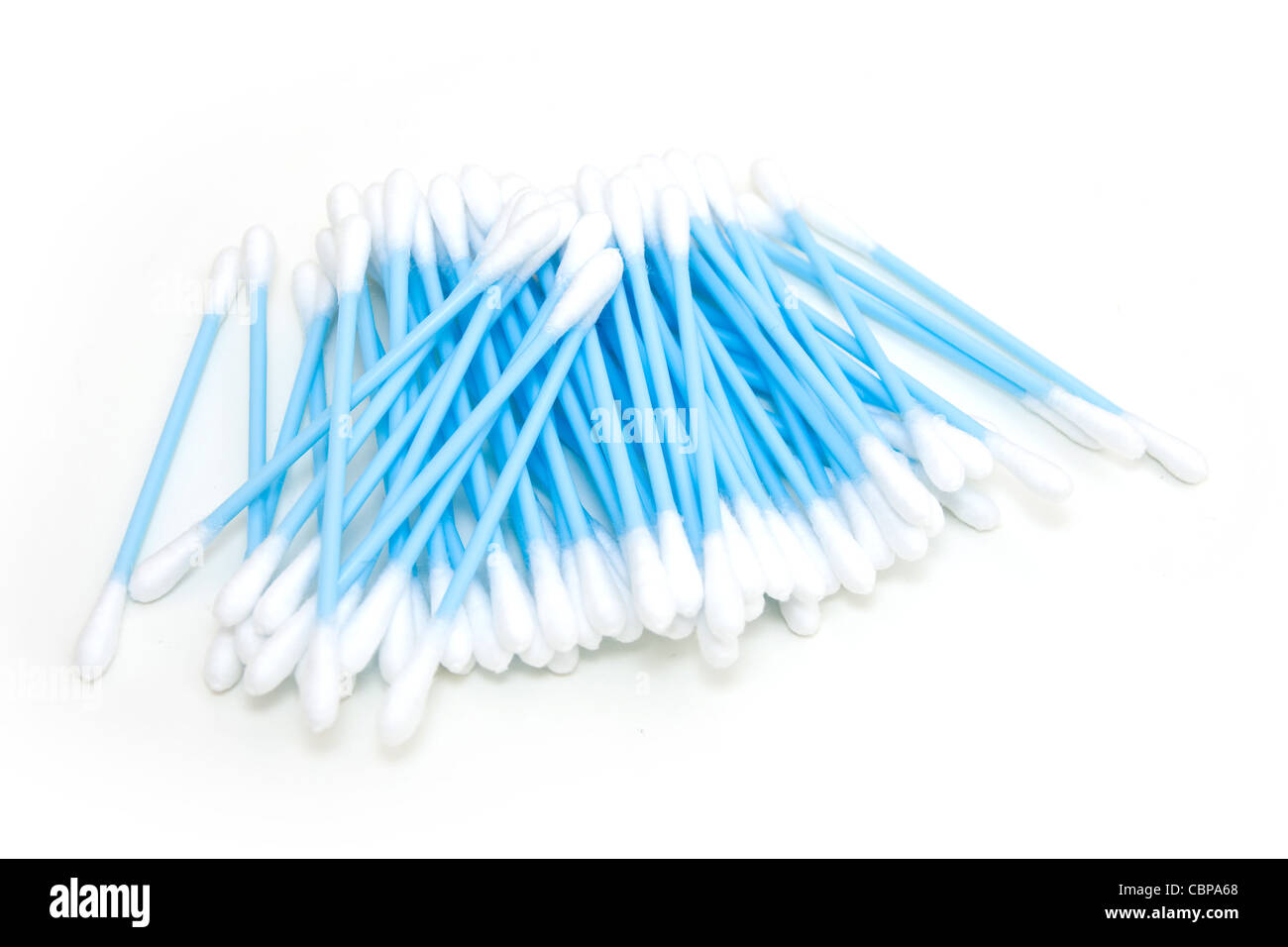 Palos de oreja aislado en blanco Foto de stock