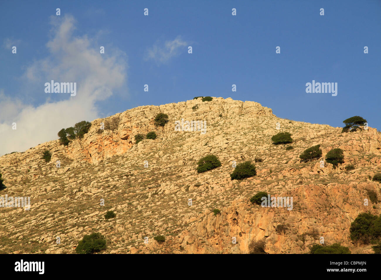 Israel, el Monte precipicio en la Baja Galilea Foto de stock