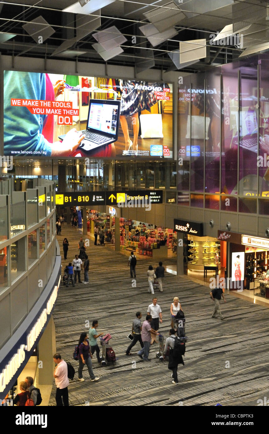 Aeropuerto internacional de Singapur Changi Terminal 3 Foto de stock