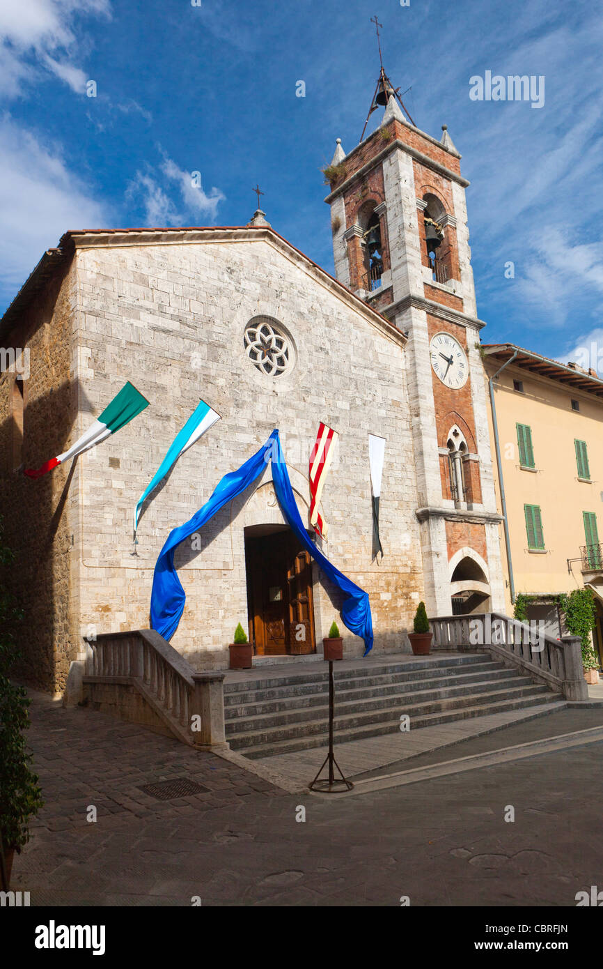 San Quirico d'Orcia, Val d'Orcia, provincia de Siena, Toscana, Italia Foto de stock