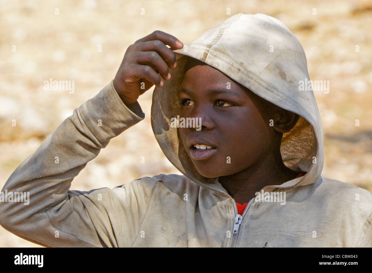 Herero boy, Damaraland, Namibia Foto de stock