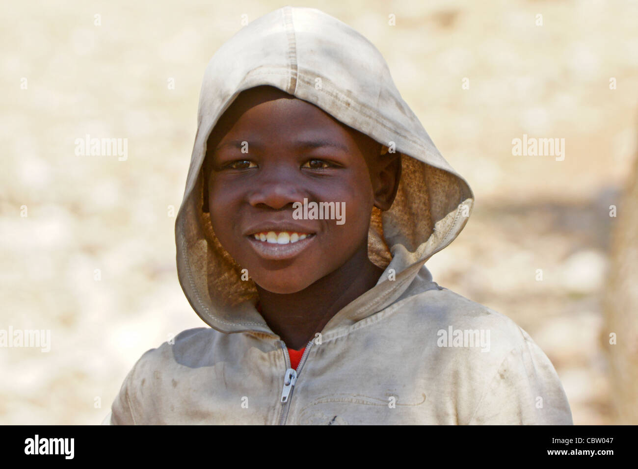 Herero boy, Damaraland, Namibia Foto de stock