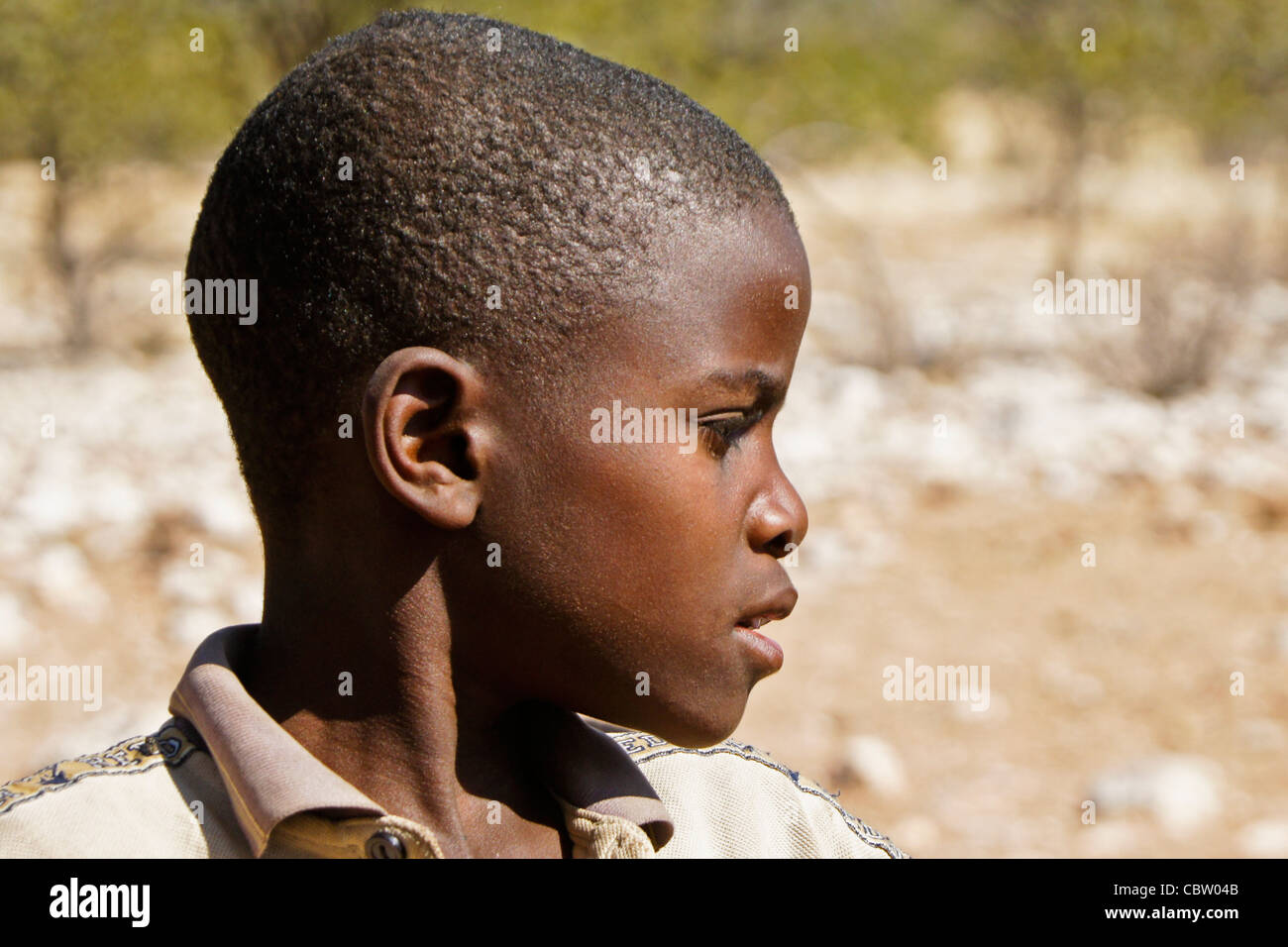 Herero boy, Damaraland, Namibia Foto de stock