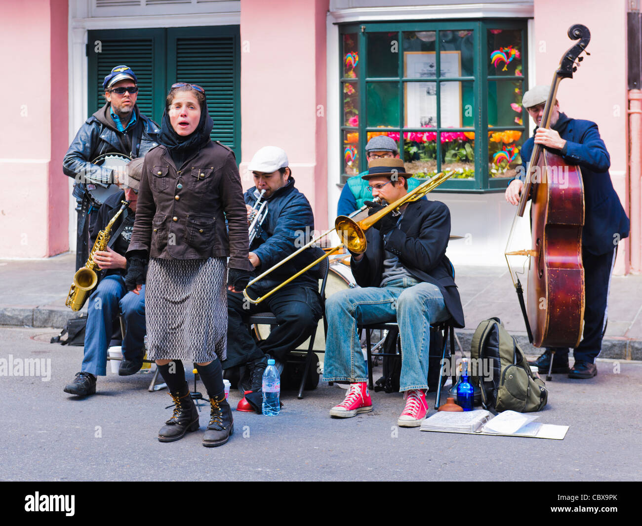 Artistas de la calle, el Barrio Francés de Nueva Orleans Foto de stock