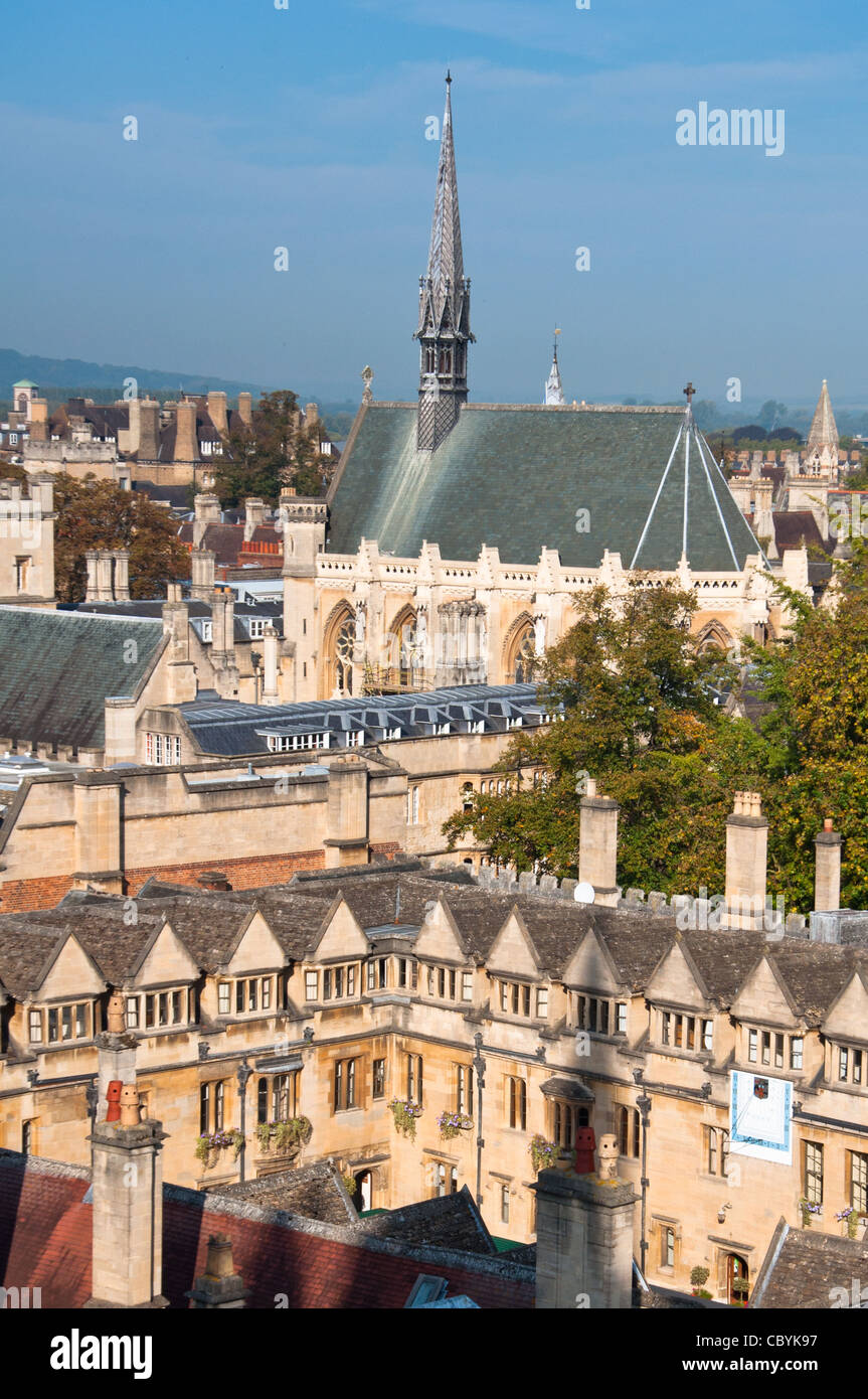 La Universidad de Exeter y capilla en Oxford, Inglaterra. Foto de stock