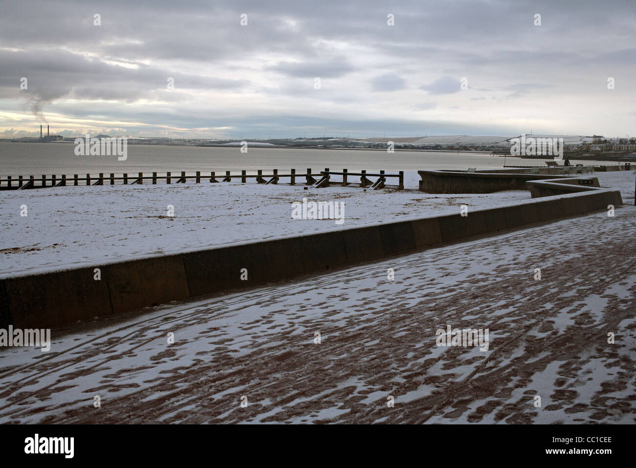 Portobello playa en invierno de Edimburgo Foto de stock