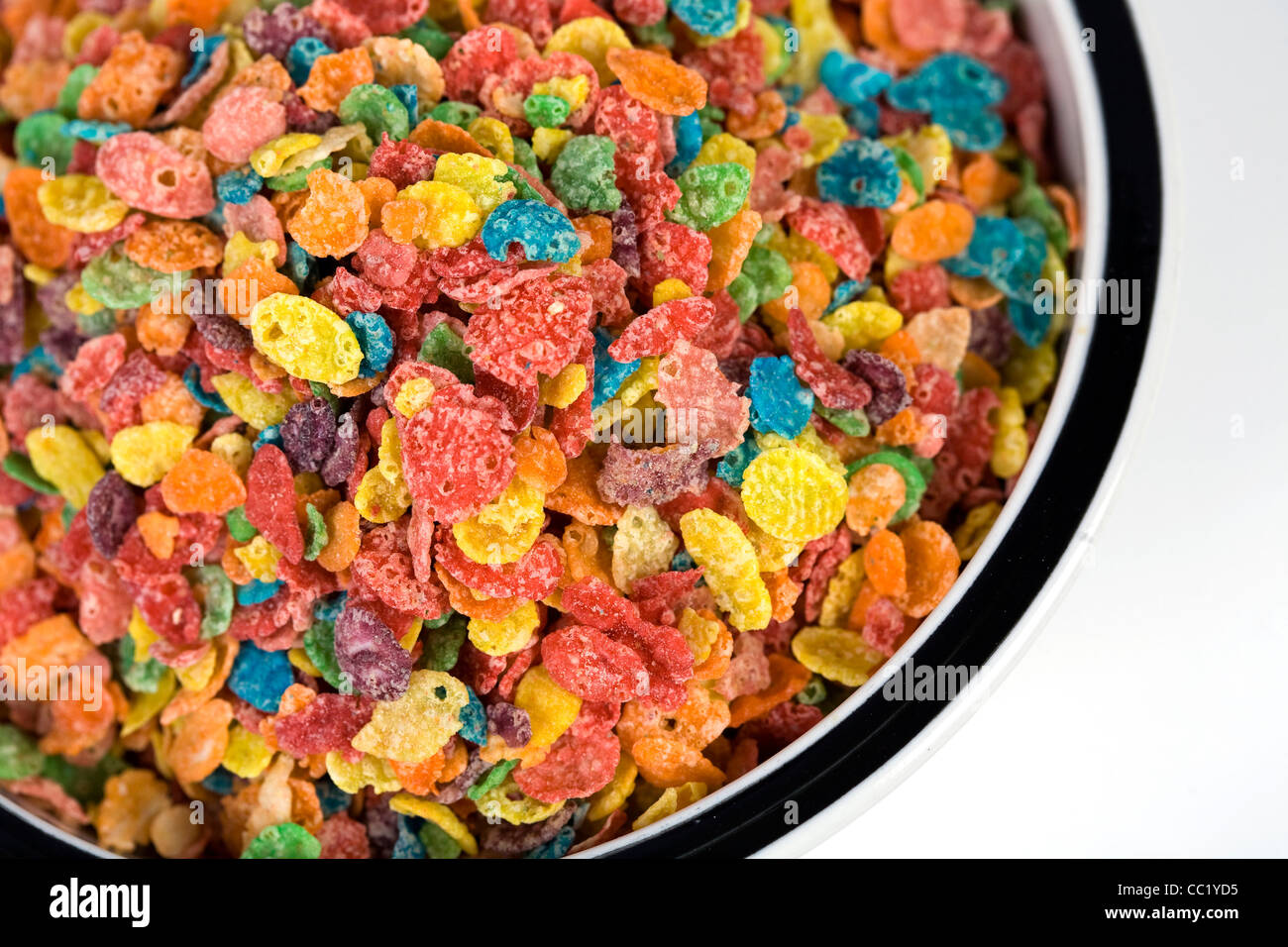 Fruity PEBBLES cereal para el desayuno. Foto de stock