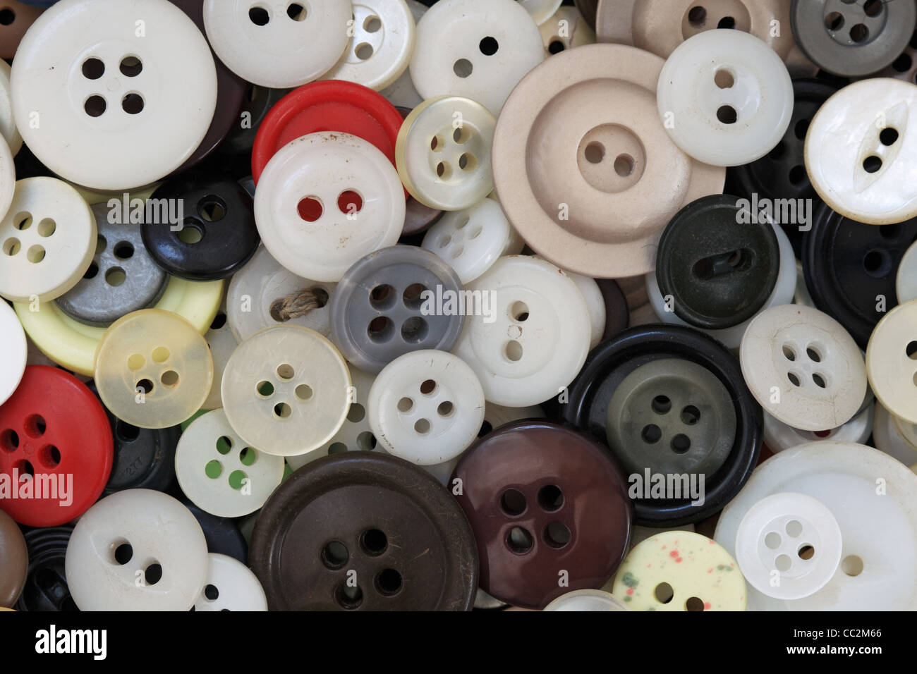 Button Background compuesto de un montón de numerosos botones Foto de stock
