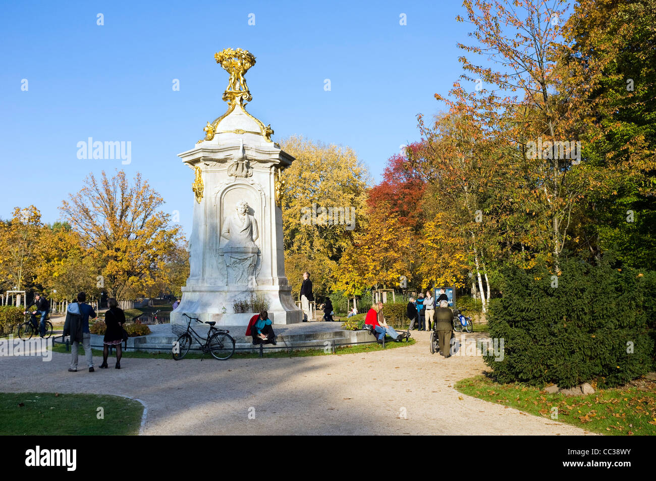 Beethoven-Haydn-monumento de Mozart, memorial a compositores, Tiergarten, Berlin, Alemania, Europa Foto de stock