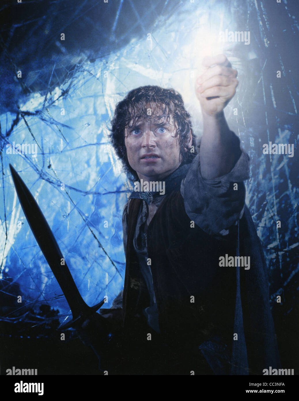 El SEÑOR DE LOS ANILLOS 2001-2003 New Line Cinema Película con Elijah Wood como Frodo Foto de stock