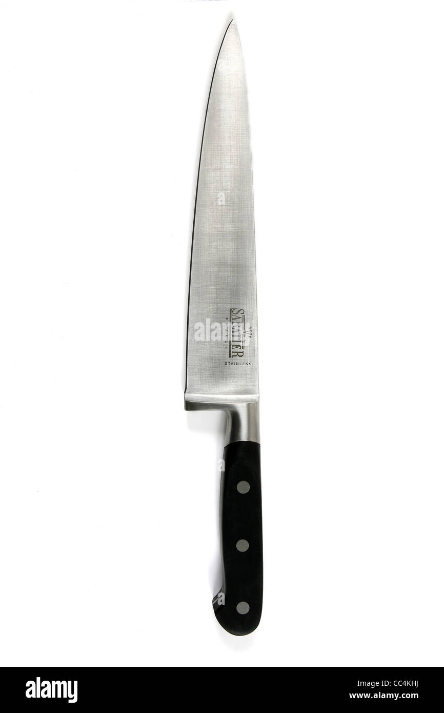 Gran afilado cuchillo de cocina Foto de stock