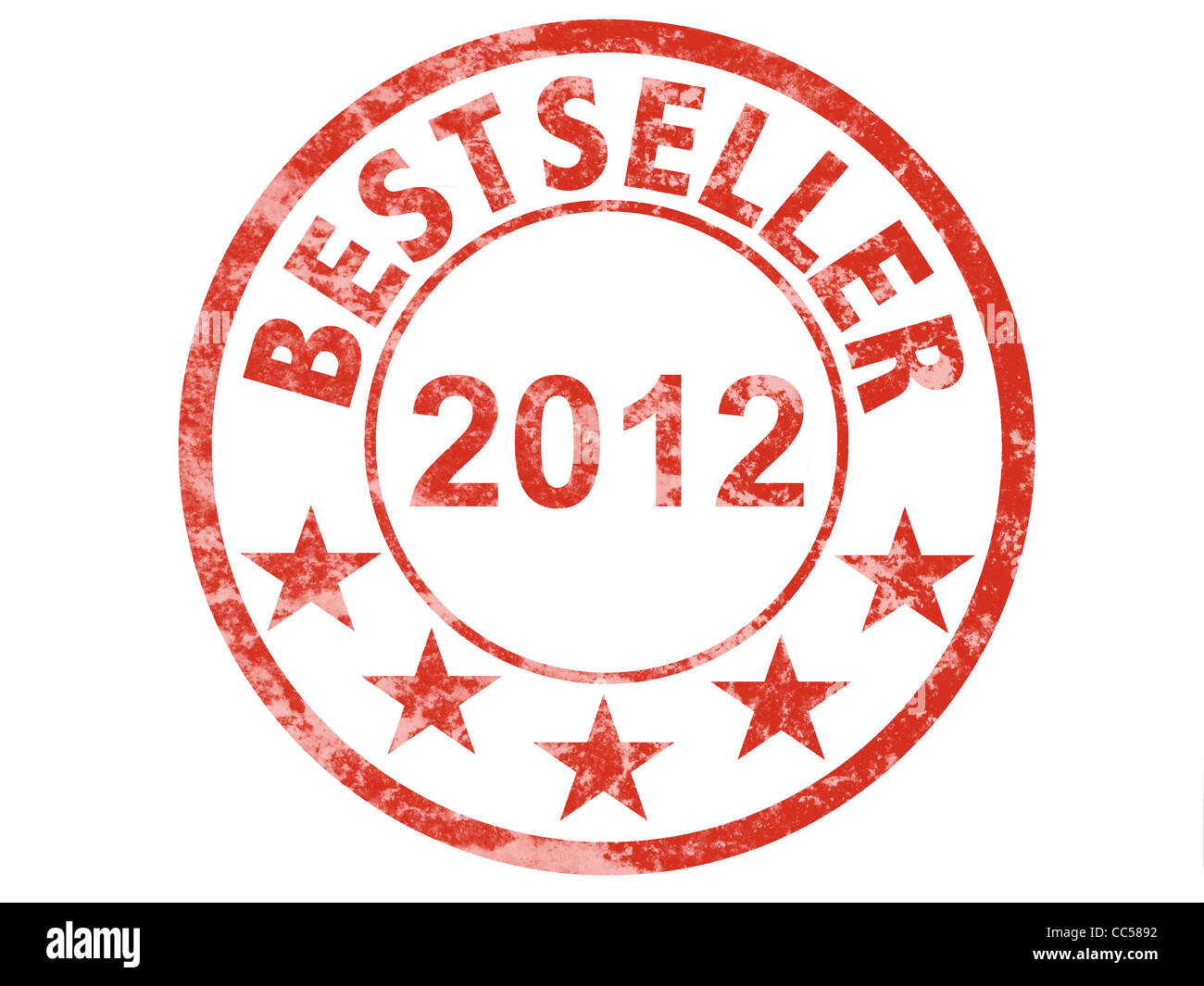 Sello de goma grunge bestseller 2012 Foto de stock