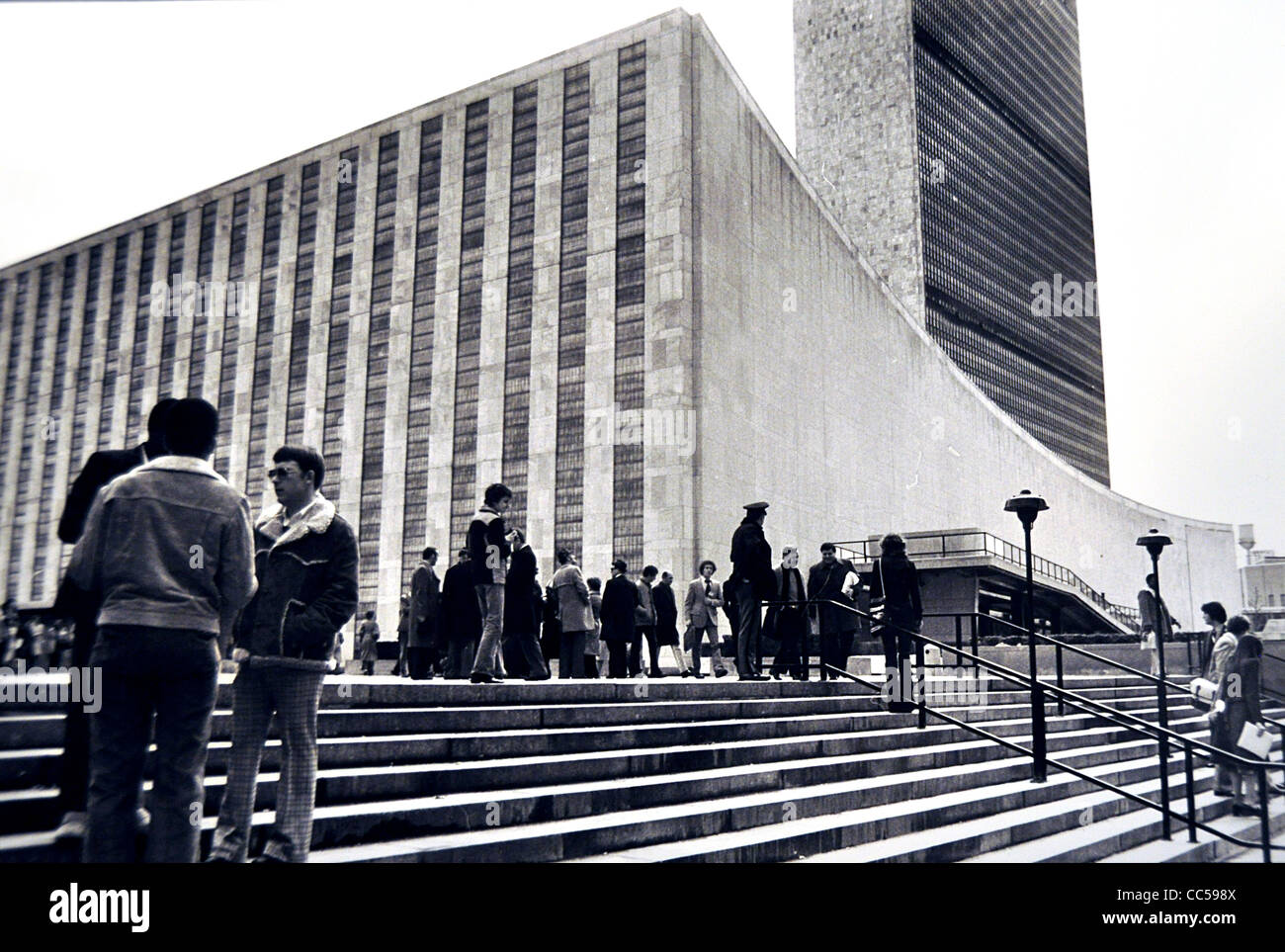 El edificio de la ONU de Nueva York, EE.UU. Foto de stock