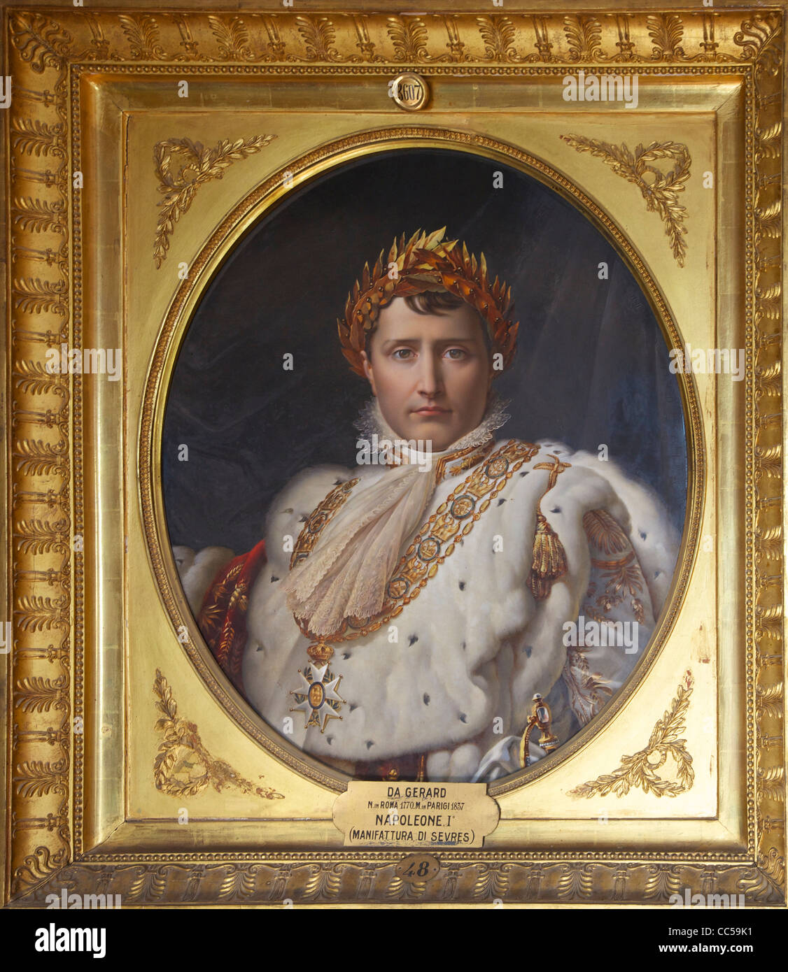 Retrato de Napoleón Bonaparte, Francois Gerard, Museo delle Porcellane, Jardines de Boboli, Florencia, Toscana, Italia Foto de stock