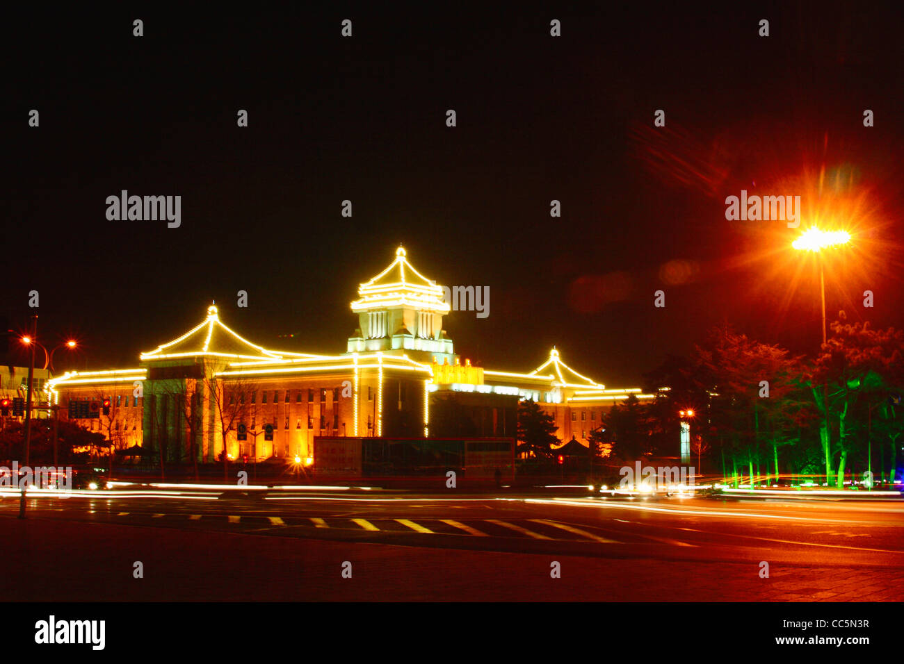 Escena nocturna, Changchun, Jilin, China Foto de stock