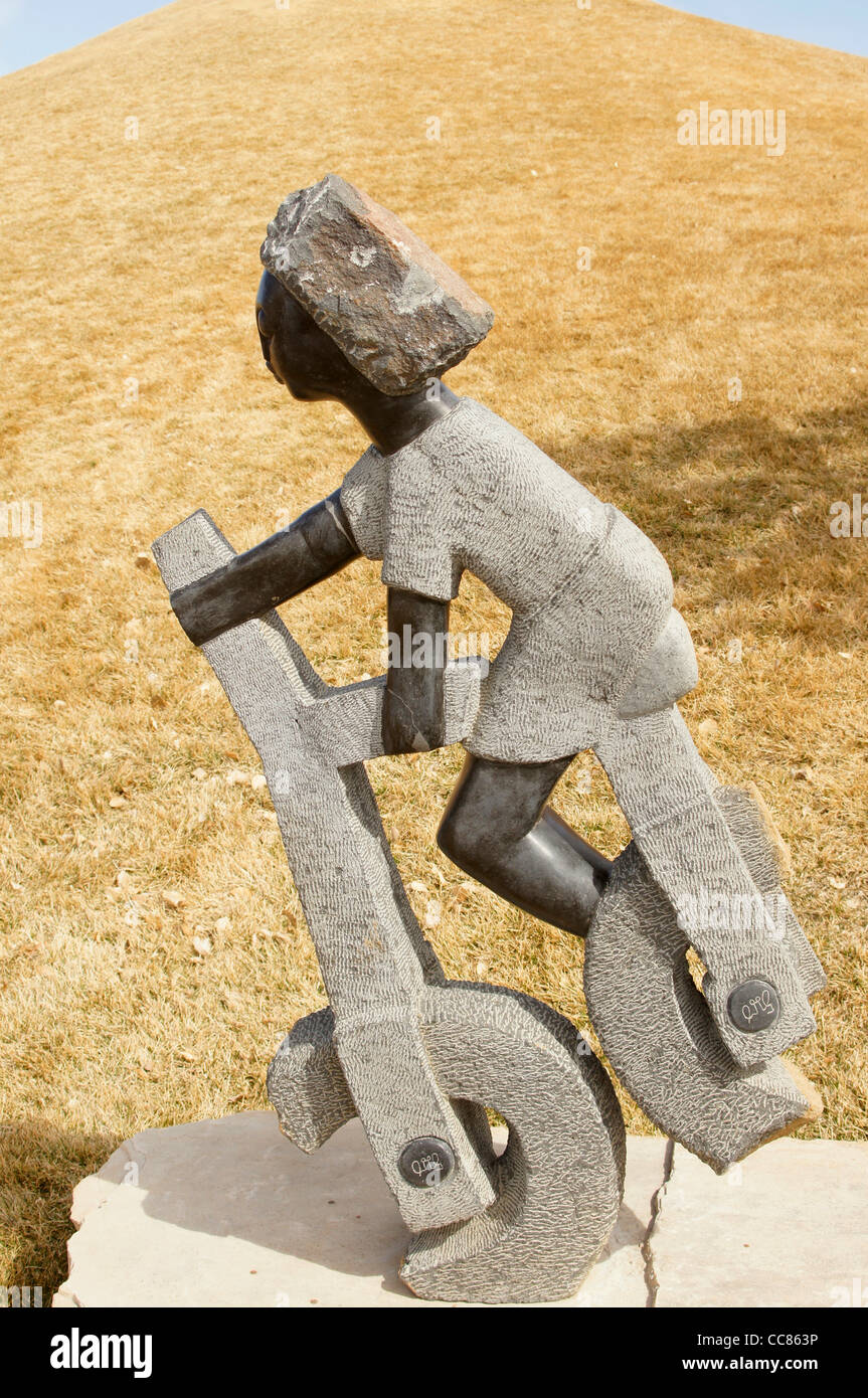 Parque de esculturas chapungu centerra loveland colorado exposición permanente de Zimbabwe co im bueno este alfred gutsa Foto de stock