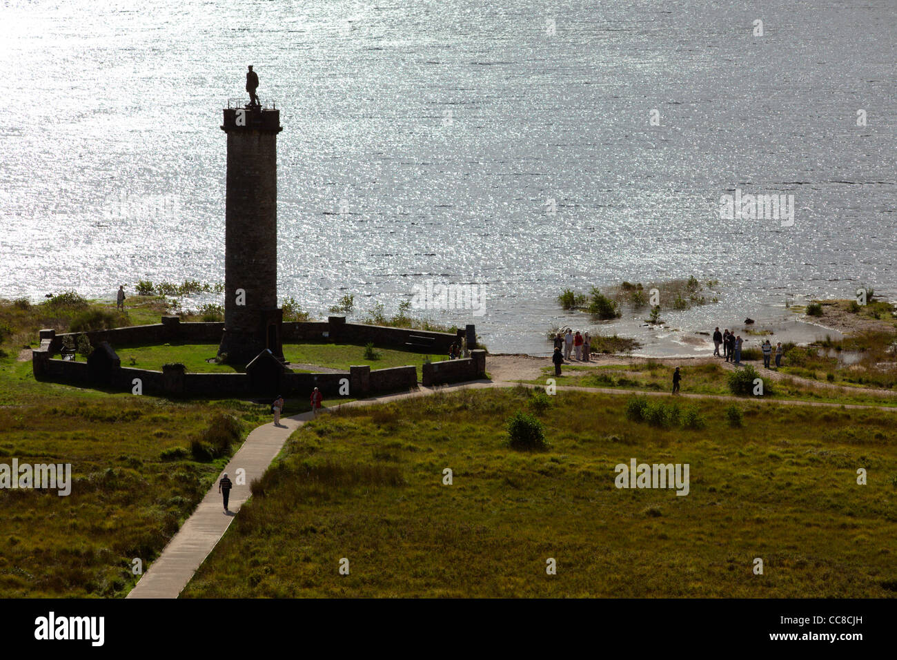 Glenfinnan Monument Loch Shiel región de Tierras Altas de Escocia Foto de stock