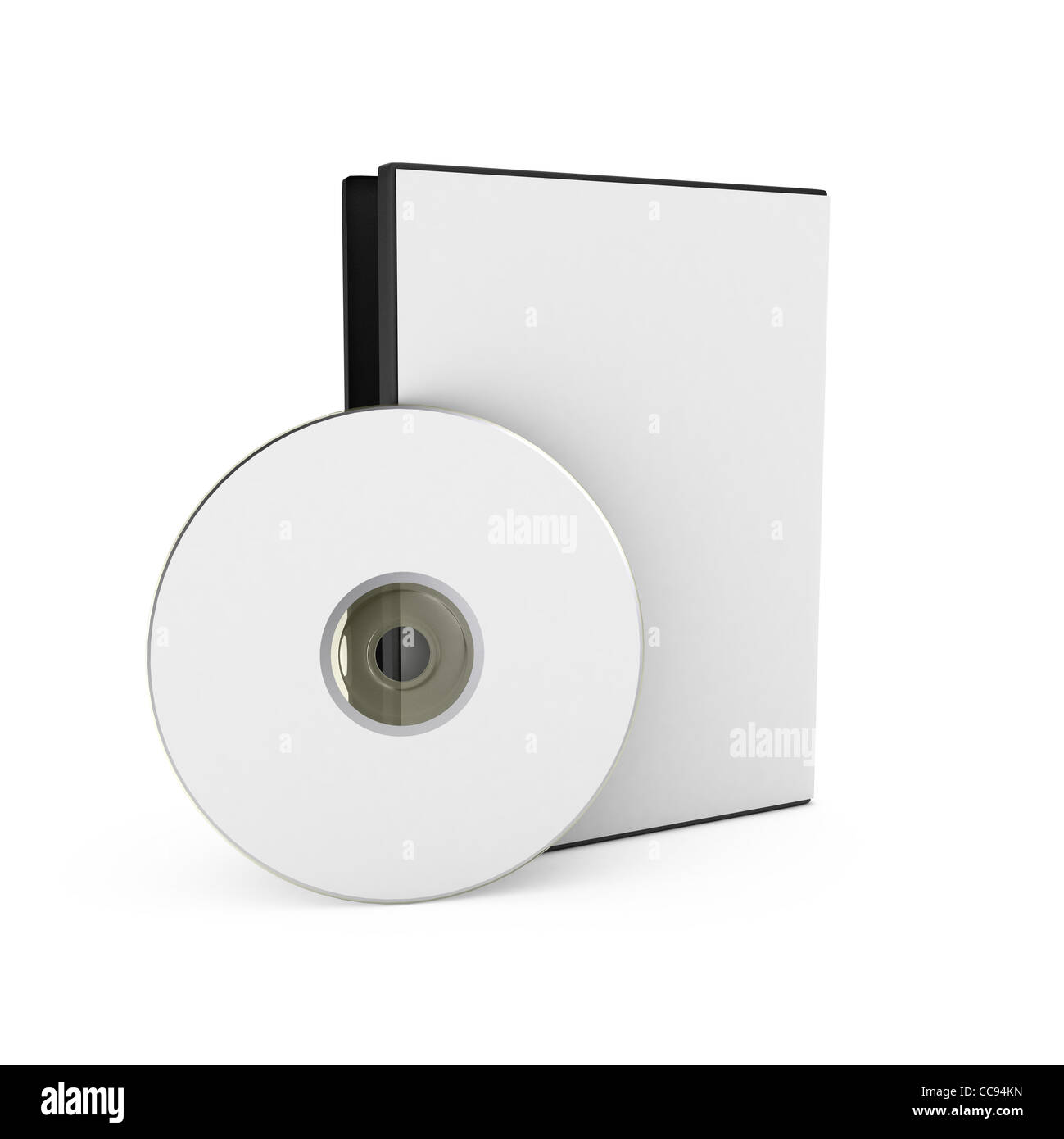 Disco CD/DVD con cuadro sobre fondo blanco. 3D Render Fotografía de stock -  Alamy