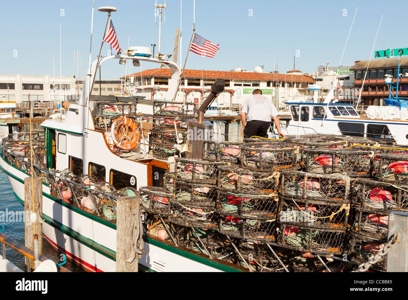 Almejas bote - San Francisco, California, EE.UU. Foto de stock