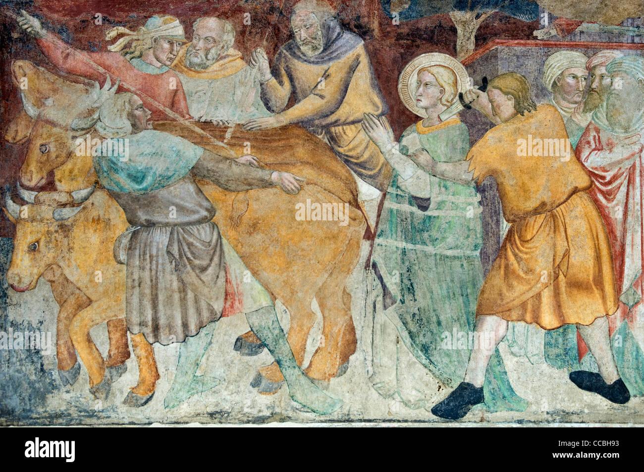 Fresco en la Collegiata di Sant'Andrea, Empoli, Italia Foto de stock