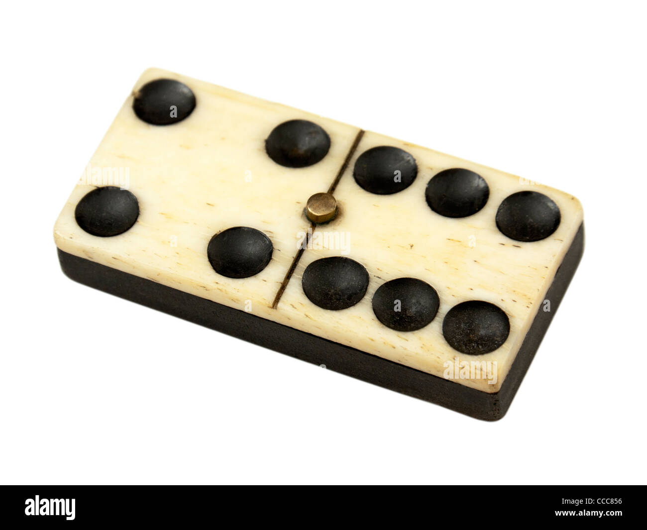 Hueso antiguo pedazo de domino Fotografía de stock - Alamy