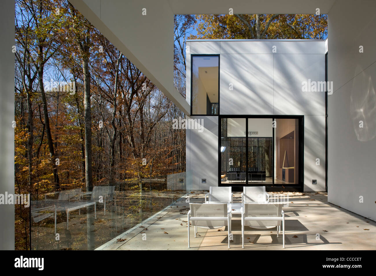 Casa de retícula, DAVID JAMESON Architects, Rock Creek, Virginia, EE.UU. 2009 Foto de stock