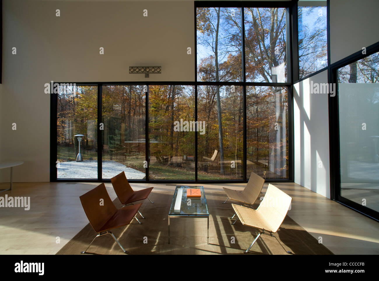 Casa de retícula, DAVID JAMESON Architects, Rock Creek, Virginia, EE.UU. 2009 Foto de stock