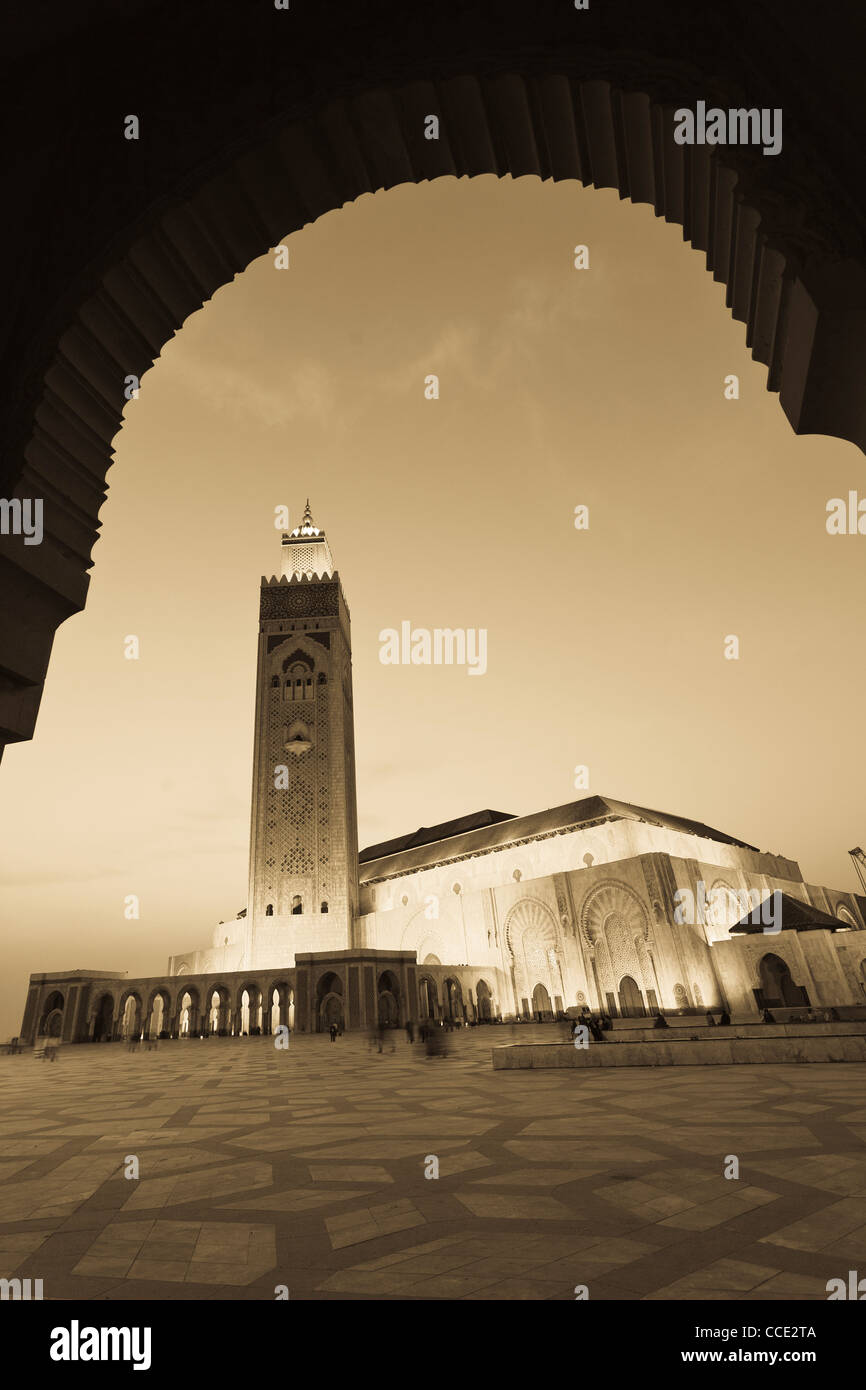Marruecos, Casablanca, la Mezquita de Hassan II Foto de stock