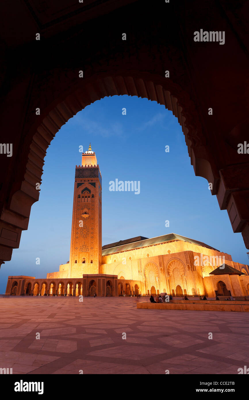 Marruecos, Casablanca, la Mezquita de Hassan II Foto de stock