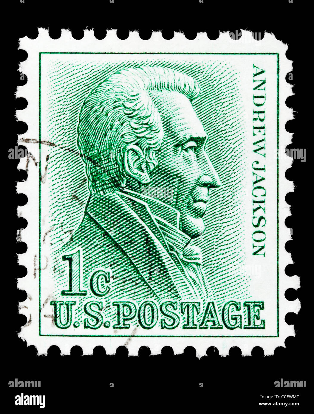 Sello postal: Estados Unidos de América, Andrew Jackson, 1 centavo, 1963, estampado Foto de stock