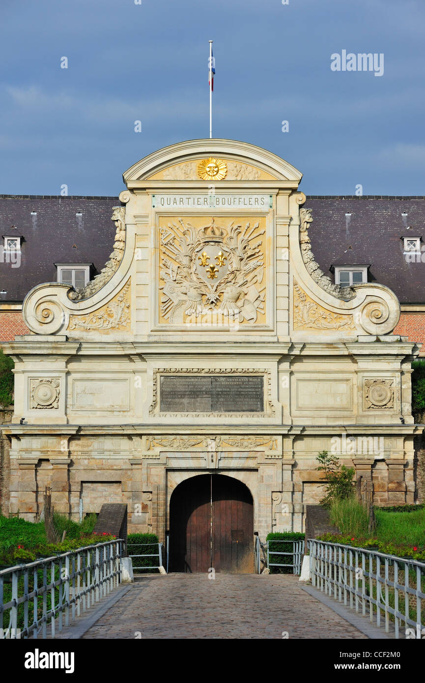 Puerta de entrada a la Ciudadela de Vauban, en Lille, Francia Foto de stock