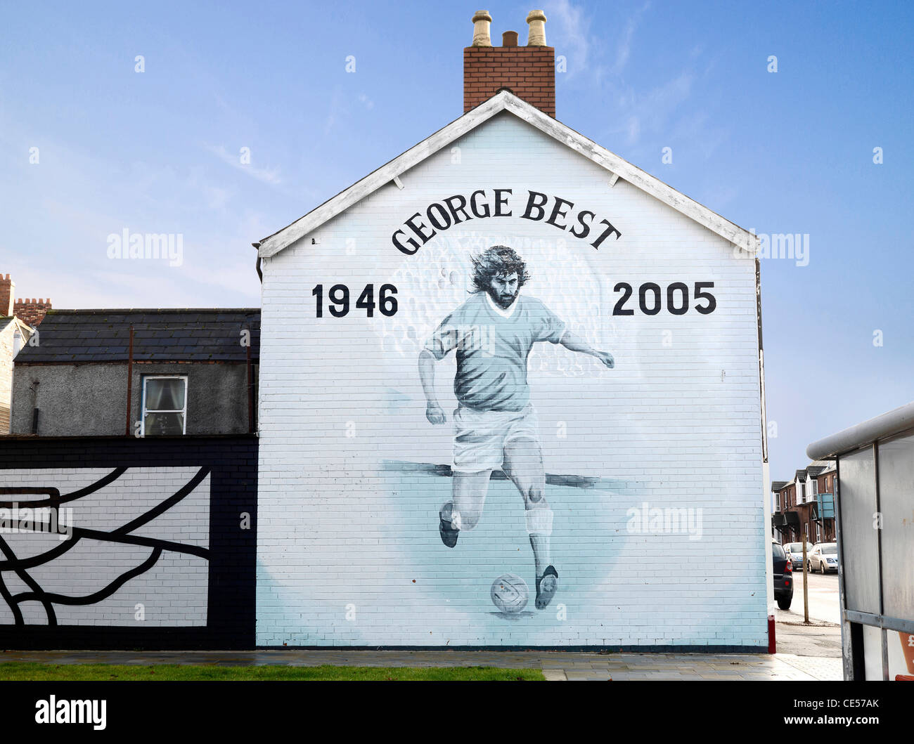 Los murales de Belfast, Irlanda del Norte Foto de stock