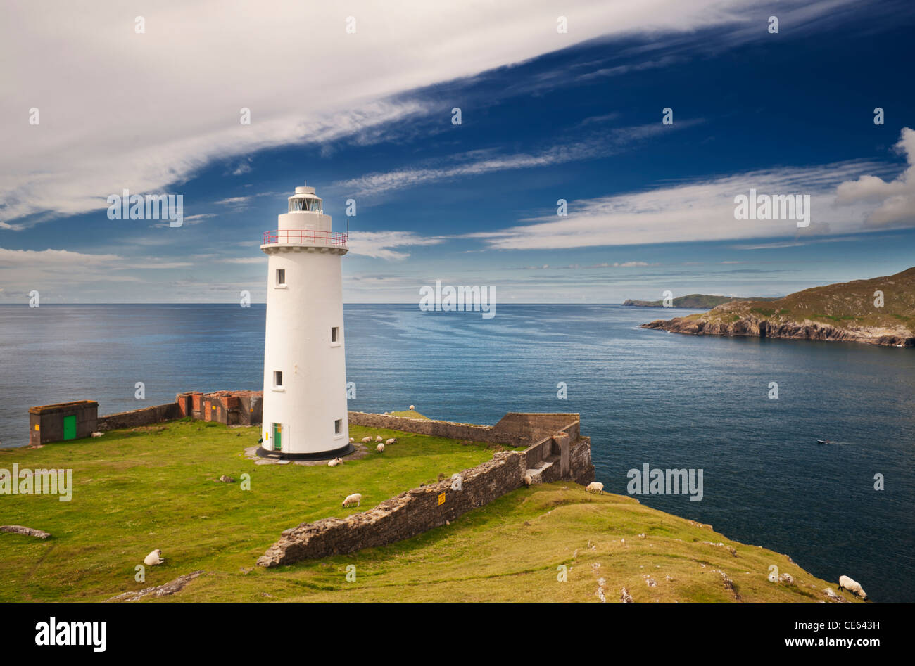 El extremo oeste de la isla Bere, la península de Beara, Condado de Cork, Irlanda, mirando el océano Atlántico Foto de stock