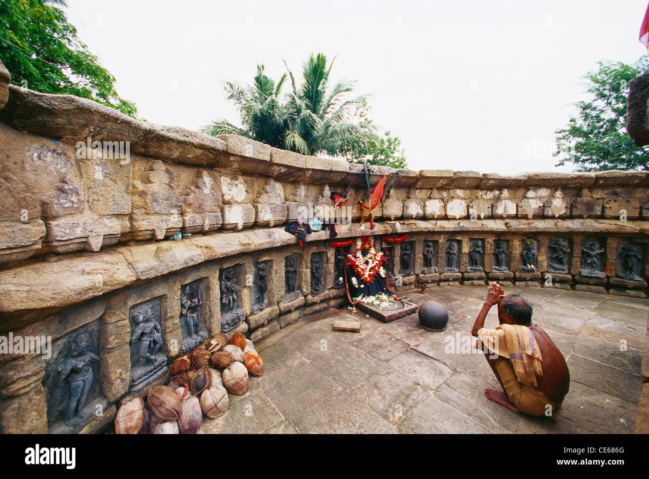 64 Yogini templo Orissa, India Foto de stock