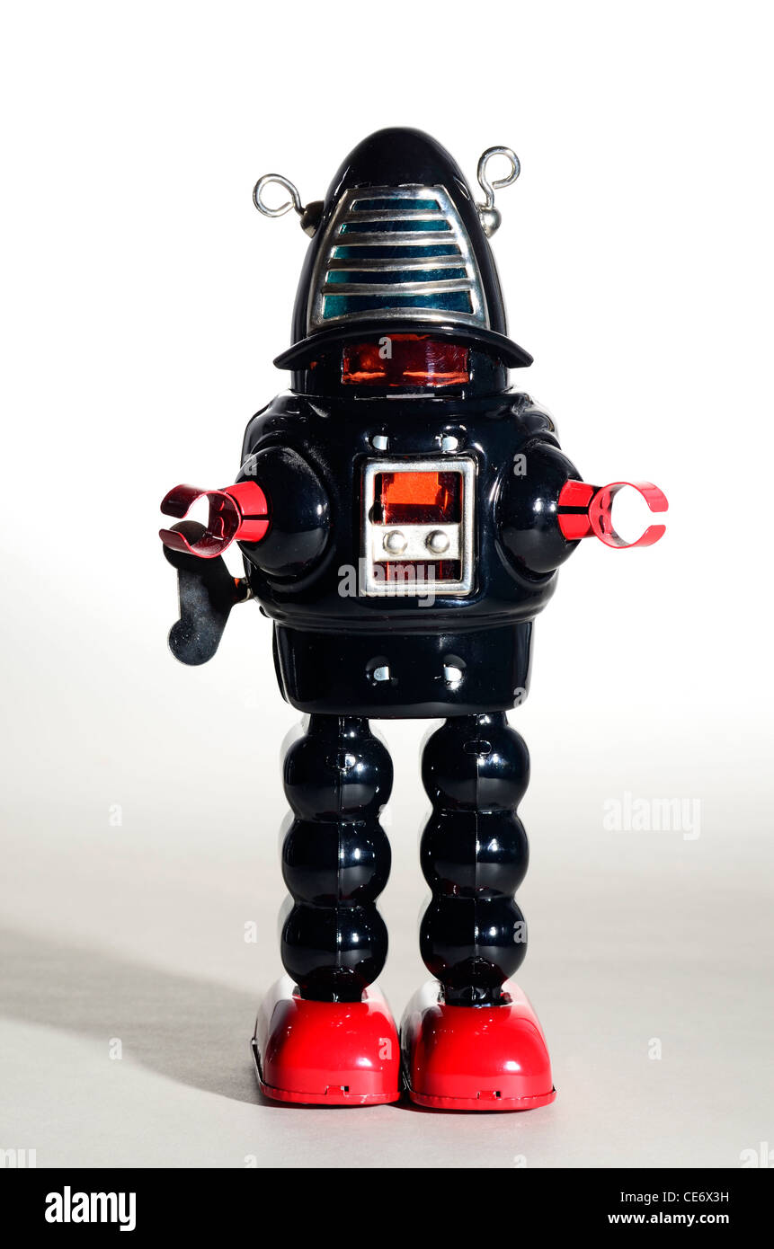Robby el robot tin toy Fotografía de stock - Alamy