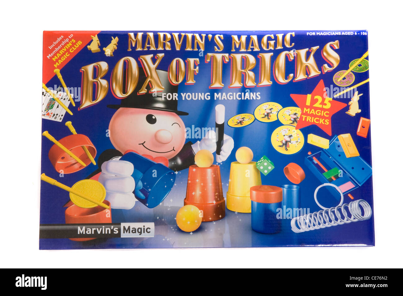 Marvin's Magic Box de trucos. Un juego de magia para niños. Foto de stock