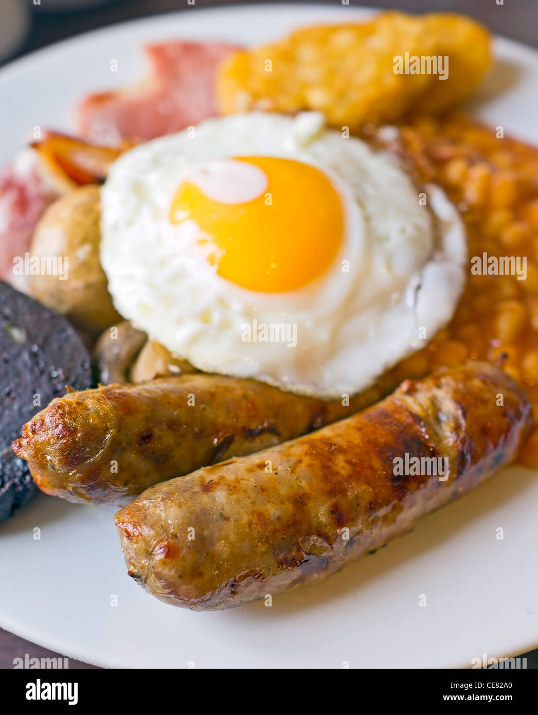 Un desayuno completo. Foto de stock