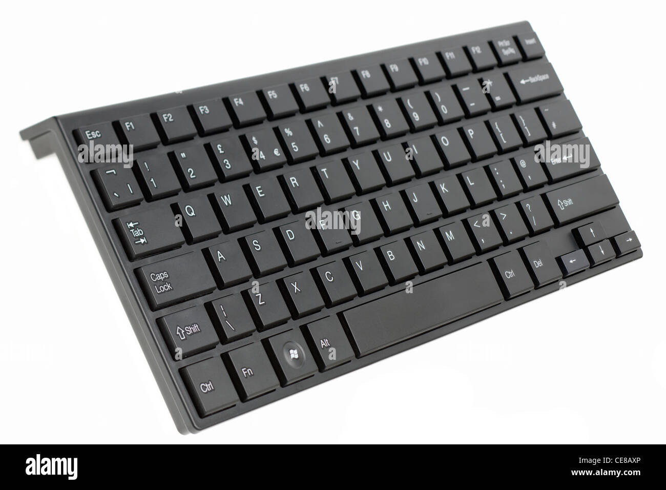 embargo Pegajoso barrer Pequeña slim chiclet teclado de ordenador inalámbrico negro Fotografía de  stock - Alamy