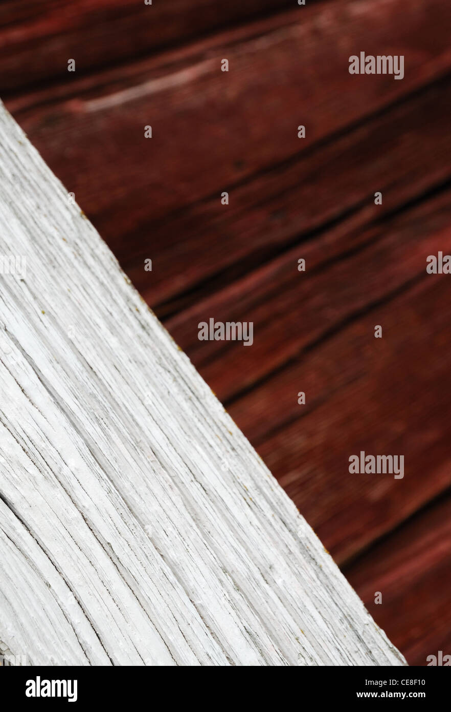 Plancha de madera sesgo y estrechamente. Foto de stock