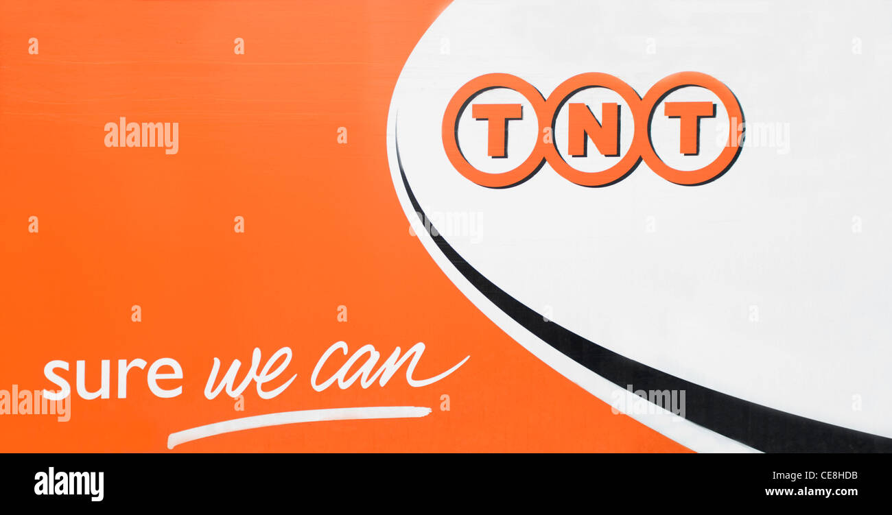 Un logotipo de TNT Express, REINO UNIDO Foto de stock