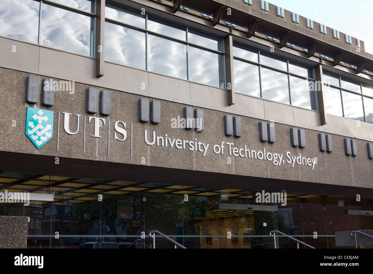 Fachada de la Universidad de Tecnología de Sydney (UTS), Australia Foto de stock