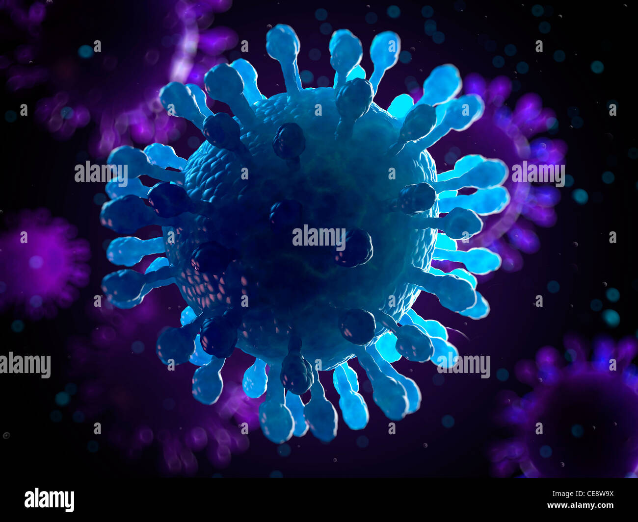 Virus, imagen conceptual. Foto de stock