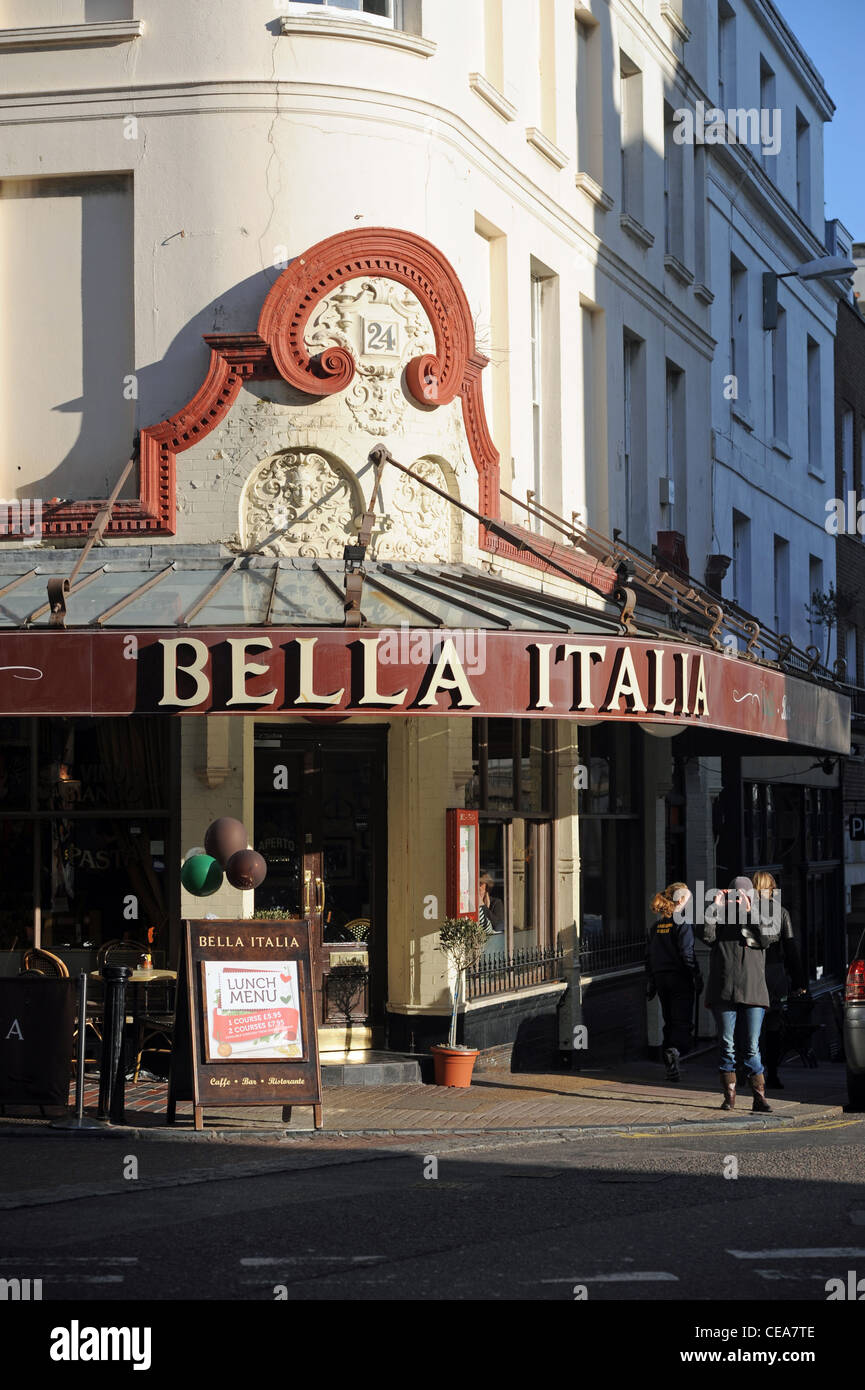 El restaurante Bella Italia, en Brighton, REINO UNIDO Foto de stock