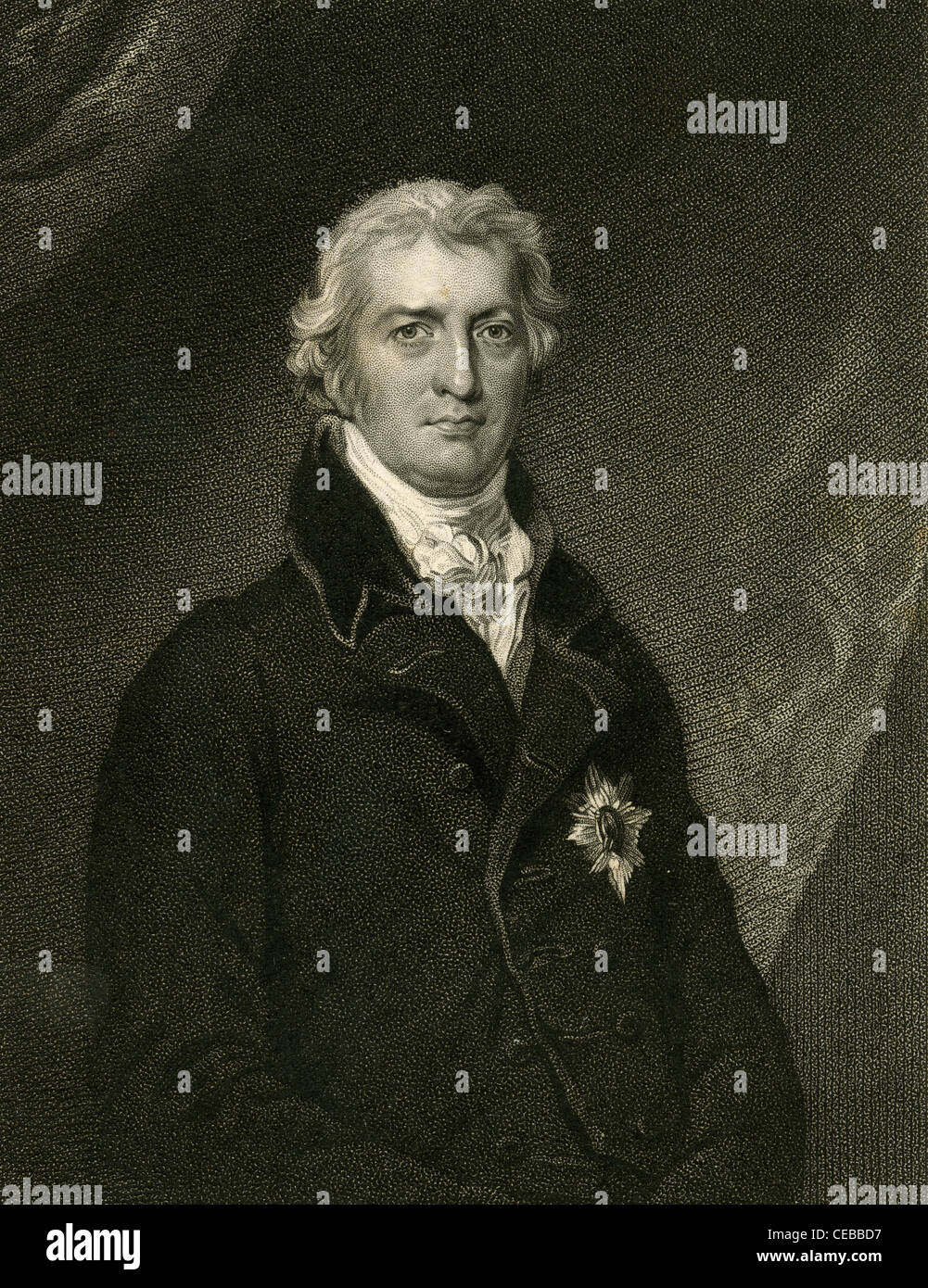 1830 Grabado de Robert Banks Jenkinson, segundo Conde de Liverpool. Foto de stock