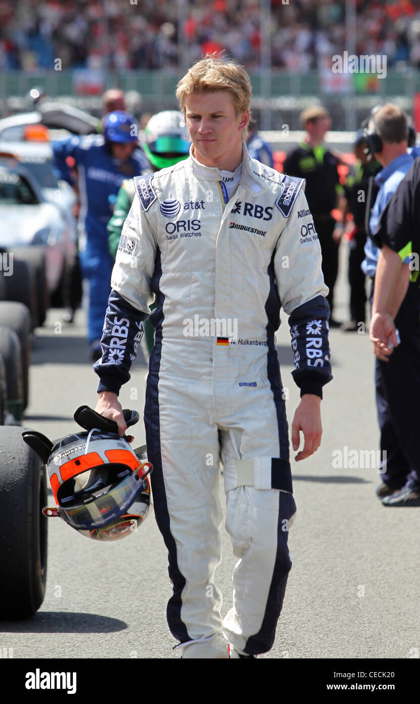 Nico Hulkenberg del equipo Williams en el año 2010 British Grand Prix de Fórmula 1 Foto de stock