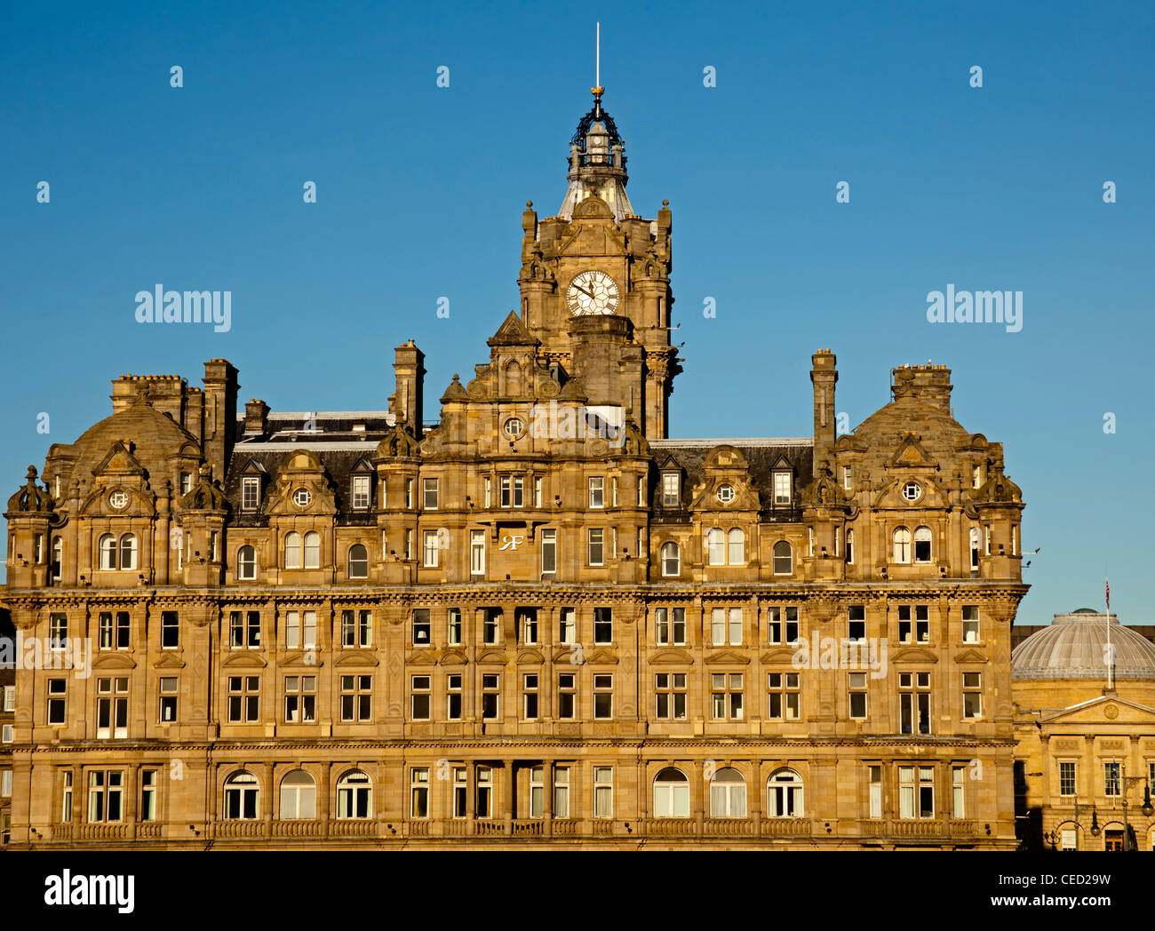 El Balmoral Hotel de Edimburgo, Escocia, Reino Unido Europa Foto de stock