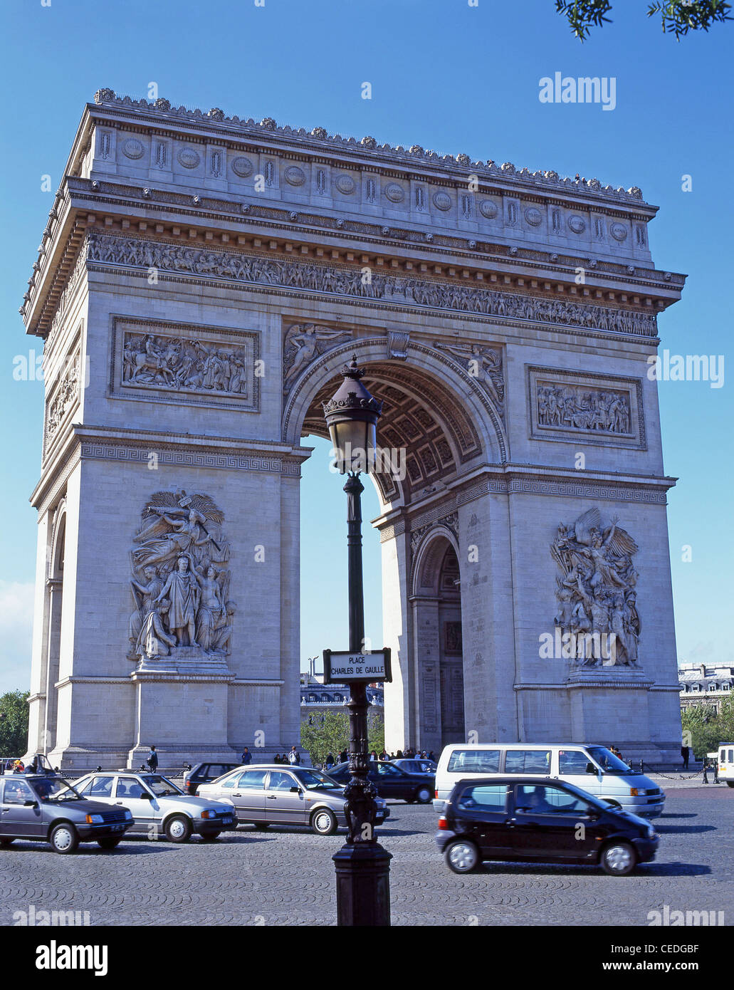 El Arc de Triomphe, Place Charles de Gaulle, París, Île-de-France, Francia Foto de stock