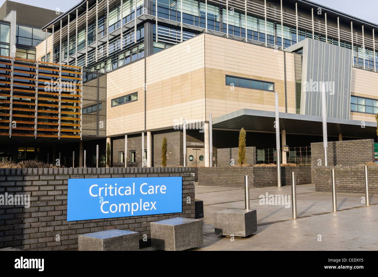 Complejo de Cuidados críticos en el Ulster Hospital, Dundonald Foto de stock